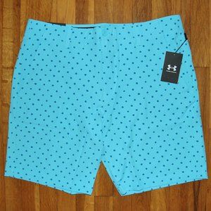 Under Armour UA Drive Printed 10" Golf Shorts Men 36 38 Blue